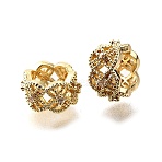 Column Brass Micro Pave Cubic Zirconia European Spacer Beads, Large Hole Beads, Rack Plating, Long-Lasting Plated, Golden, 11x6mm, Hole: 6mm(KK-L230-03G)