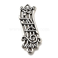Tibetan Style Alloy Pendants, Cadmium Free & Lead Free, Antique Silver, Musical Note, 28.5x11.5x2mm, Hole: 1.5mm, about 245pcs/500g(FIND-G078-26B-AS)