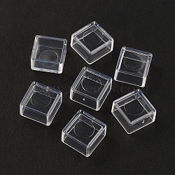 Plastic Empty Watercolor Paint Pans, for Paint Case Art Palette Supplies, Square, Clear, 1.2x1.2x0.6cm, Inner Diameter: 1x1x0.5cm, Capacity: 0.5ml(0.02fl. oz)(AJEW-WH0323-66B-01)