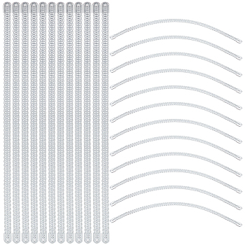 Steel Spiral Boning Corset Strips, Lingerie Bra Wedding Dress Sewing Accessories, Stainless Steel Color, 230x6.5x1~2mm