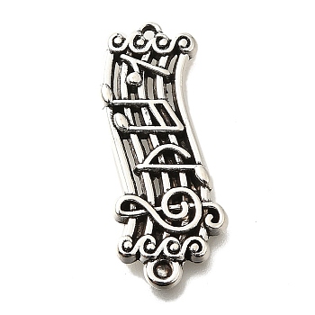 Tibetan Style Alloy Pendants, Cadmium Free & Lead Free, Antique Silver, Musical Note, 28.5x11.5x2mm, Hole: 1.5mm, about 245pcs/500g