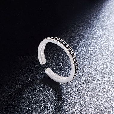 SHEGRACE 925 Sterling Silver Cuff Finger Ring(JR446A)-2
