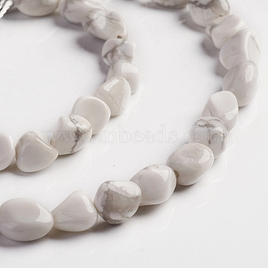 Natural Howlite Beads Strands(G-D0002-B34)-3