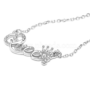TINYSAND 925 Sterling Silver Cubic Zirconia  inchQueen inch Pendant Necklace(TS-N352-S)-2