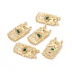 Rack Plating Brass Micro Pave Cubic Zirconia Pendants(ZIRC-C040-07G)-4