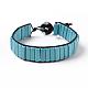 Synthetic Turquoise Beads Cord Bracelets(BJEW-JB04146)-1