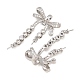 Brass Micro Pave Cubic Zirconia Peg Bails(CU-CBA8264-04P)-2