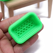 Plastic Vegetable Basket Mini Model, Micro Landscape Dollhouse Accessories, Pretending Prop Decorations, Rectangle, 40~50mm(PW-WGA1BC7-03)