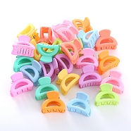 Plastic Claw Hair Clips, with Iron Findings, for Girls, Mixed Color, 24~30mm(OHAR-P021-09A-05)