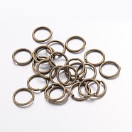 Open Jump Rings Brass Jump Rings, Cadmium Free & Lead Free, Antique Bronze, 10x1mm, 18 Gauge, Inner Diameter: 8mm, about 2600pcs/500g(JRC10MM-AB)