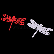 Dragonfly Frame Carbon Steel Cutting Dies Stencils, for DIY Scrapbooking/Photo Album, Decorative Embossing DIY Paper Card, Matte Platinum, 5x7.1x0.08cm(DIY-F028-44)