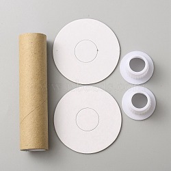 Paper Thread Winding Bobbins, with Plastic Finding, for Cross-Stitch Embroidery Sewing Tool, White, 99x59mm(DIY-WH0032-52F)