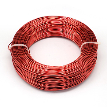 Round Aluminum Wire, Flexible Craft Wire, for Beading Jewelry Doll Craft Making, Red, 18 Gauge, 1.0mm, 200m/500g(656.1 Feet/500g)