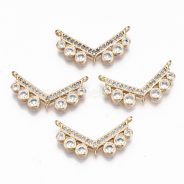 Light Gold Clear Others Brass+Cubic Zirconia Charms