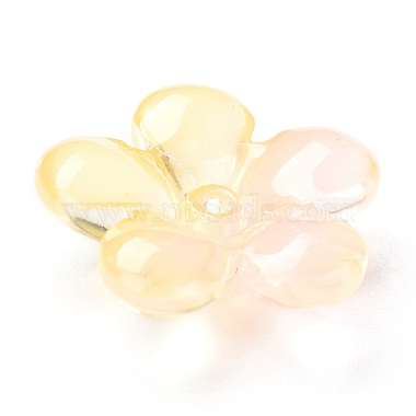 Transparent Baking Painted Glass Bead Caps(X-GLAA-A002-03)-4