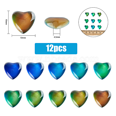 SUPERFINDINGS Handmade Lampwork Cabochons(LAMP-FH0001-14A)-2