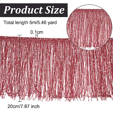 5M Sparkle Polyester Tassel Lace Trim(OCOR-OC0001-38B)-2