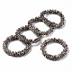 Bracelets extensibles en perles de verre transparentes à facettes(BJEW-S144-001B-01)-1