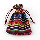 Этнический стиль упаковки ткани мешочки шнурок сумки(X-ABAG-R006-10x14-01B)-3
