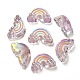 UV Plating Rainbow Iridescent Acrylic Enamel Beads(OACR-G012-08D)-1