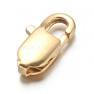 Ion Plating(IP) 304 Stainless Steel Lobster Claw Clasps, Real 18k Gold Plated, 16x8x4mm, Hole: 1x1.5mm(STAS-F094-05E-G)