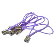 Mobile Phone Strap, Colorful DIY Cell Phone Straps, Nylon Cord Loop with Alloy Ends, Lilac, 50~60mm(SCW003)