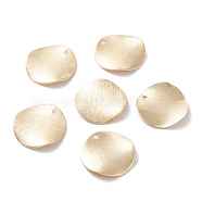 Brass Charms, Flat Round, Real 24K Gold Plated, 18x1mm, Hole: 1.4mm(KK-Y003-47C-G)