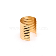 Iron Fold Over Crimp Head Clips without Loop, for Clothing, Tassel Accessories, Cylindrical, Light Gold, 17x15.5mm, Inner Diameter: 15mm(IFIN-WH0068-01LG)