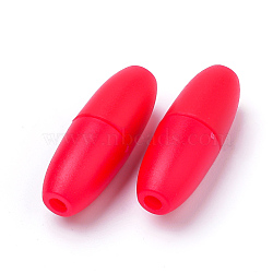 Plastic Breakaway Clasps, For Rubber Silicone Teething Necklaces, Red, 24x9mm, Hole: 2.5mm(KY-R012-07)