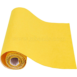 Polyester Felt Sticker, Self Adhesive Fabric, Rectangle, Yellow, 40x0.1cm, 2m/roll(DIY-WH0146-04H)