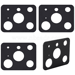 Acrylic Craft Doll Eyes Template, for Doll Making, Rectangle, Black, 100x80x3mm, Inner Diameter: 3~30mm(DIY-WH0580-39D)
