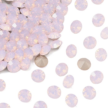 Preciosa&reg MAXIMA Crystal Round Stones, Czech Crystal, Dura Foiling, Round(431 11 615 Chaton), 71350 Rose Opal, SS24(5.25~5.45mm)