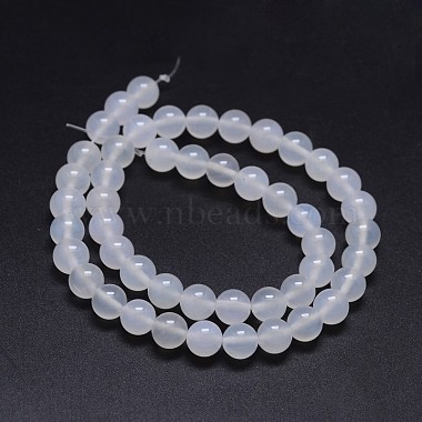 Grade A Natural Agate Round Beads Strands(G-F256-01-8mm-A)-2