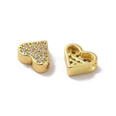 Brass Micro Pave Cubic Zirconia Beads(KK-H487-03G)-2