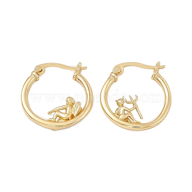 Angel & Devil Asymmetrical Earrings(EJEW-A091-01G)-2