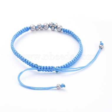 Adjustable Nylon Thread Braided Bead Bracelets(BJEW-JB05289-02)-2