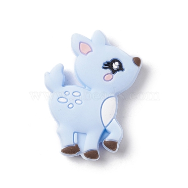 Light Blue Deer Silicone Beads