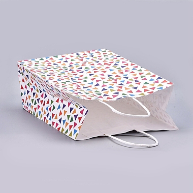Triangle Pattern Party Present Gift Paper Bags(DIY-I030-01B)-2