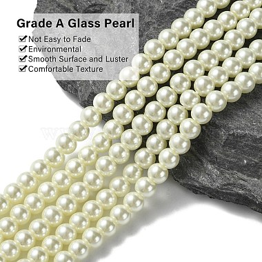 brins de perles rondes en verre teinté écologique(HY-A008-6mm-RB011)-4