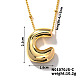 Simple and stylish copper pendant necklace with 26 English letters(GF2554-3)-1