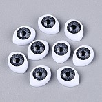 Craft Plastic Doll Eyeballs, Halloween Horor Props, Gray, 10.5x14x6mm(DIY-WH0057-A01)