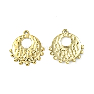 304 Stainless Steel Pendants, Flat Round Charm, Real 14K Gold Plated, 19x18x2mm, Hole: 1.2mm(STAS-L269-061G)
