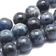 Natural Dumortierite Quartz Bead Strands, Grade AB, Round, 8mm, Hole: 1mm, about 15.15 inch long, 46pcs/strand(G-I224-03-8mm)