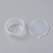 Plastic Bead Containers, Flat Round, Clear, 5.5x5.5x2.9cm(CON-TAC0001-01)