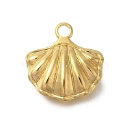 Ocean Theme 304 Stainless Steel Pendants, Golden, Shell Shape, 14.5x14x3mm, Hole: 1.8mm(STAS-U027-04G-01)