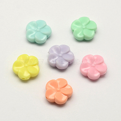 Opaque Acrylic Flower Beads, Mixed Color, 19x8mm, Hole: 3mm, about 350pcs/500g(SACR-Q100-M058)