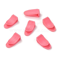 Plastic Clips, for Office School Supplies, Pink, 24x11x8.5mm(AJEW-F054-01A)