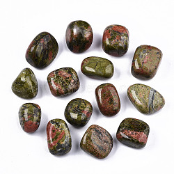 Natural Unakite Beads, Tumbled Stone, Vase Filler Gems, No Hole/Undrilled, Nuggets, 19~30x18~28x10~24mm 250~300g/bag(G-N332-013)