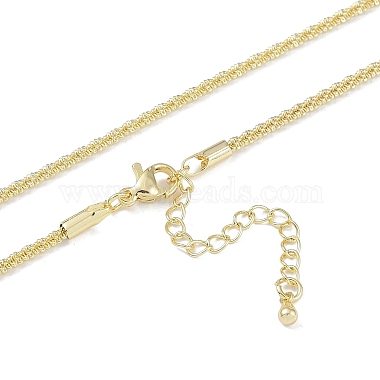 Brass Rhinestone Chain Necklace Making(NJEW-U008-01G)-2