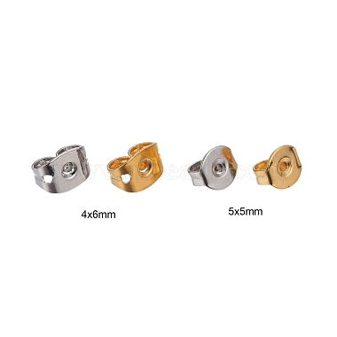 800Pcs 4 Style Brass Ear Nuts(KK-LS0001-23)-4